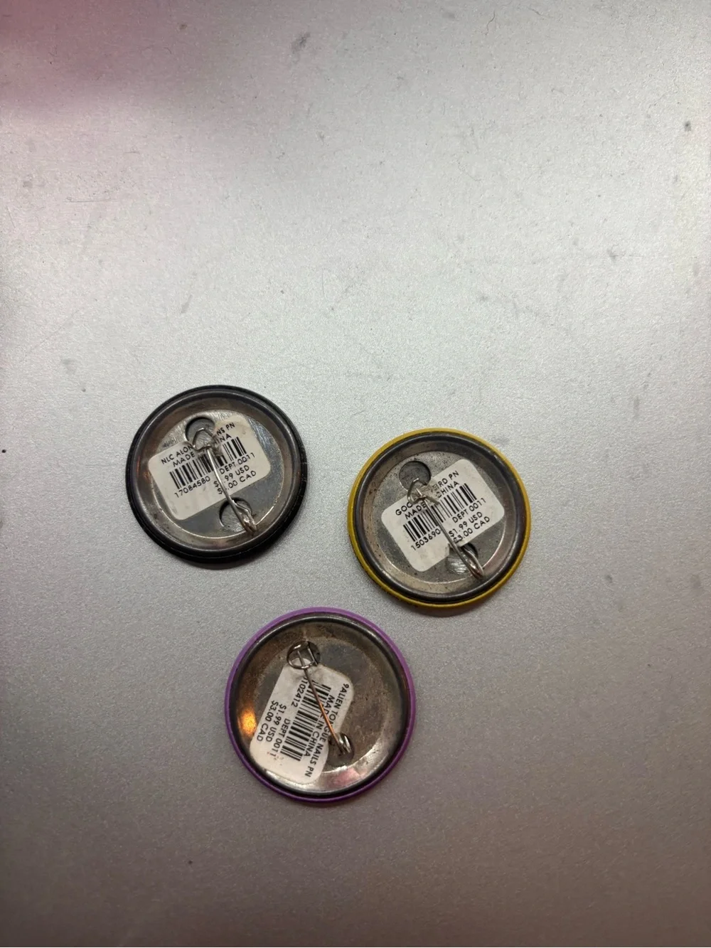 Hot Topic vintage buttons